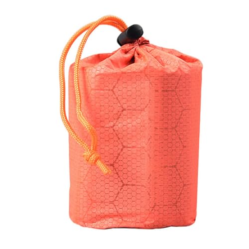 PE Aluminum Film Sleeping Bag Storage Pocket Outdoor Drawstring Compression Stuff Sack Bag for Camping Hiking and Traveling Lightweight and