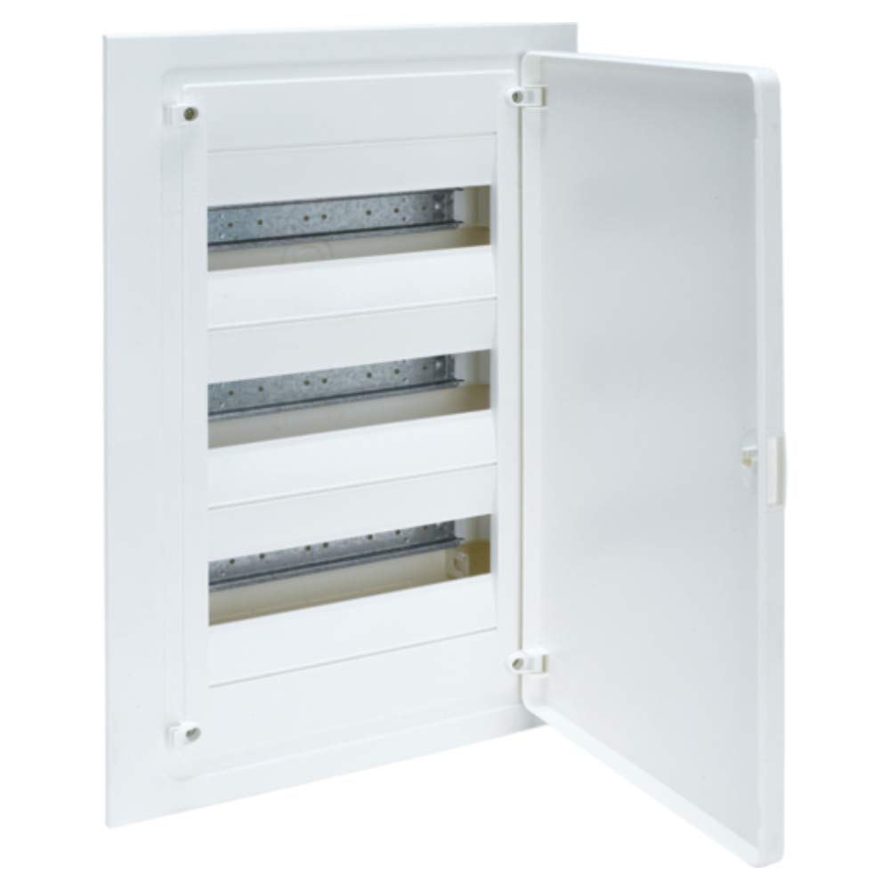 Caja empotrable golf serie VF, 3 filas, 36M, con puerta opaca blanca