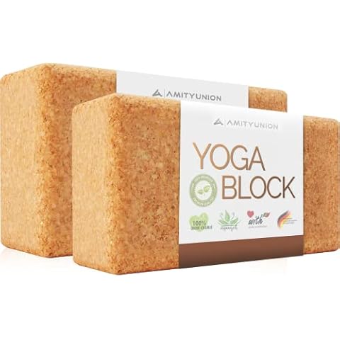 Juego de 2 bloques de yoga de corcho 100% natural - Hatha Klotz Cover