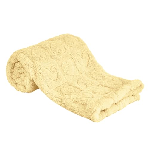 Image of Yurhap Heart Baby Blanket, Love Plush Fleece Baby Blankets for Girls Boys | Soft Sherpa Baby Girl Blanket for Infant Toddler Newborn Gift, Fluffy Baby Essentials, For Crib Stroller, 30 inchx40 inch