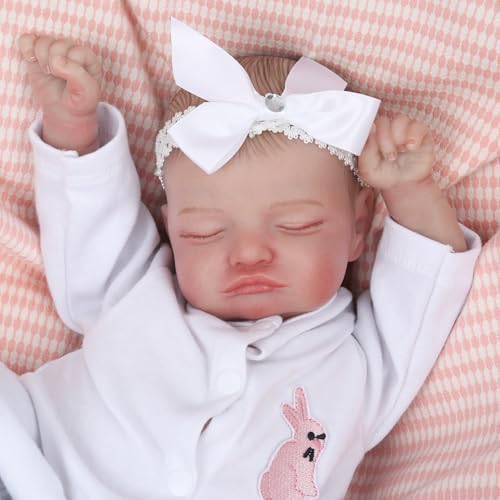 18 inch Realistic Reborn Baby Doll - Lifelike Newborn Girl for Kids 3+ Birthday and Christmas Gift