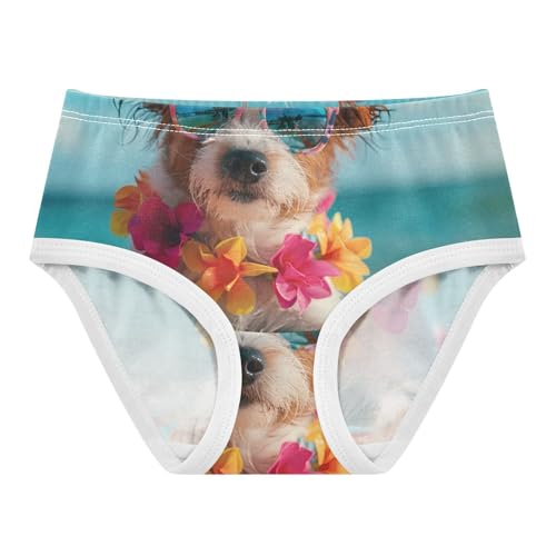 Cotton Girls Underwear Toddlers Cute Funny Dog Surfboard Girl Panties Cute Flower Kids Undies Briefs 2t