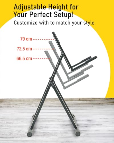 Image of Stage Rocker Heavy Duty Amp Stand for Guitar and Bass, Stable 64 A-Frame Support for Heavy Duty Amps, 150 lbs Capacity, Adjustable Height 26-31 inch, Black