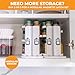 Cabinet Caddy SNAP! Spice Rack Organizer for Cabinet - Slide & Rotate Seasoning Organizer - 4 Snap-In Adjustable Shelves for 5 Tier of Storage - Magnetic Modular Design - 8.9”H x 6.1”W x 10.8”D