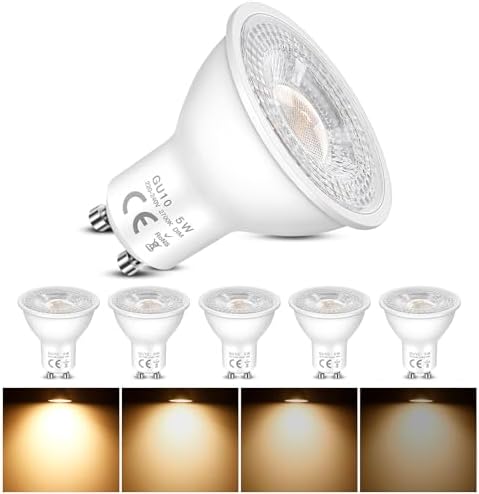 GU10 Spot Dimmable LED Bulbs, Warm White 2700K, 5W Equivalent to ...