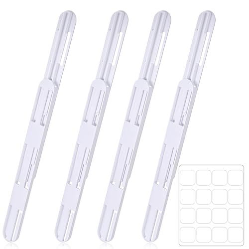 4 Pcs Heavy Duty Cabinet Sliders - Adjustable Drawer Slides & Glide Tracks for Smooth Pull-Out Organizers | No Tools Installation for Kitchen, Bedroom, Office (Quiet Close/Non-Rust)