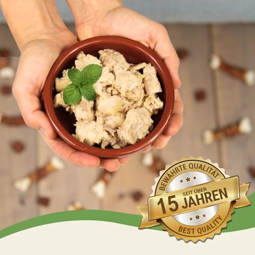 Lecker.Pet® | 6 x 400 g Luna's 100% Huhn und Pute Hunde Nassfutter | Hochwertiges Hundefutter | Natürlich & ohne Zusatzstoffe | Reich an Proteinen & Mineralien | Glutenfrei & ohne Zuckerzusatz