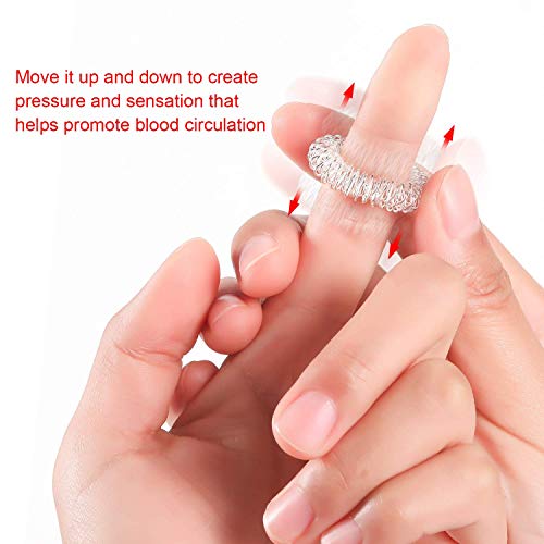 Massage Ring,20 Stücke Finger Massage Ring,Finger Massage Ring Set,Finger-Ringe für Fingermassage,für Jugendliche, Erwachsene, Stress Reduzierer und Massager(10 Gold + 10 Silber) - Image 7