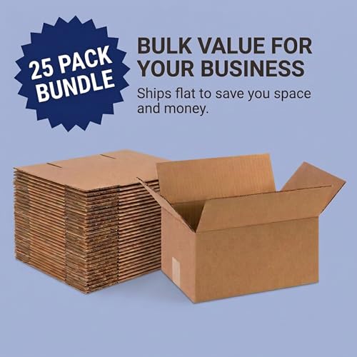Image of BOX USA Shipping Boxes 16 inchL x 10 inchW x 6 inchH, 25-Pack Medium Corrugated Cardboard Boxes for Shipping, Mailing, Packing, Packaging and Storage