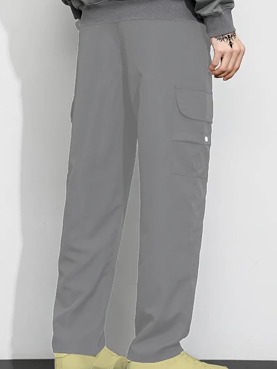 Image of LookMark Men's Cargo Pants Stylish and Comfortable | Men's Cargo Pants with Multiple Pockets | Ideal for Casual Wear, Outdoor Activities, and Everyday Use
