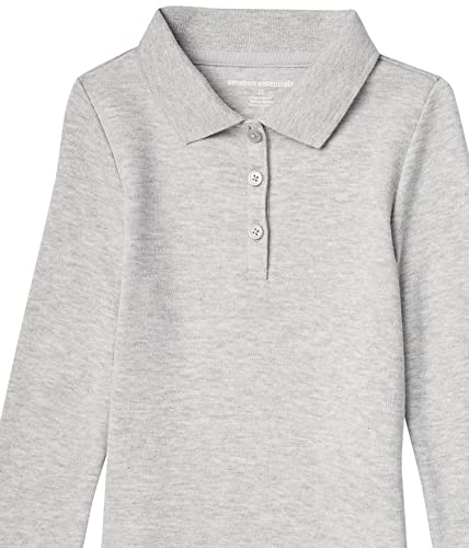 Image of Amazon Essentials Girls and Toddlers' Long-Sleeve School Uniform Interlock Polo Shirts