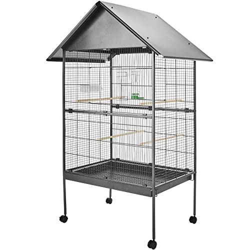 OTTIMA PER GLI ANIMALI La grande e funzionale gabbia per uccelli Bubi di tectake offre agli ospiti pennuti una casa dal comfort adeguato.