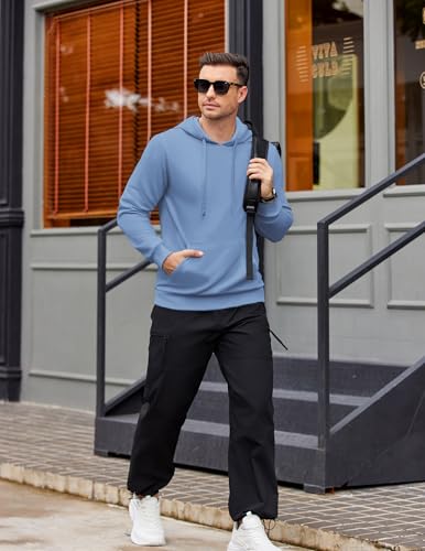 Image of COOFANDY Men's Hooded Pullover Casual Long Sleeve Drawstring Gym Hoodies Sweatshirts with Pocket