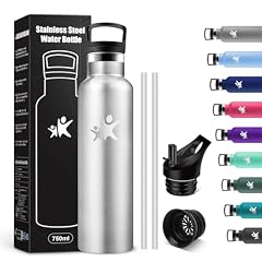 KollyKolla Borraccia Termica 750ml, Borraccia con CannucciaBorraccia con Cannuccia, senza BPA, Bottiglia Acciaio Inox, Isolamento Termico a Doppia Parete, senza Perdite, per Lavoro, Viaggio, Gym