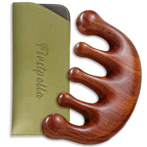 FIRSTPELLA Sandalwood Scalp Detox Comb Set - Tooth Wooden Massage ...