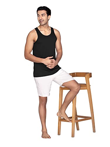 Image of XYXX Men's Cotton Modal Round Neck Vest | Antimicrobial, Breathable, Soft & Comfortable Man's Inner, Ultralight Baniyan for Man (Pack of 2)