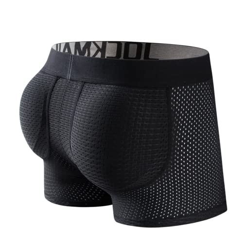 Faringoto Breathable Mesh Enhancing Padded Hip Short Men Gay Underwear Enhancement Butt Pads #TOP2