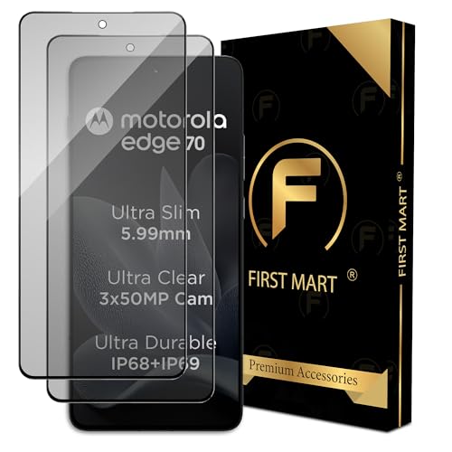 Image of FIRST MART Military-Grade Matte Anti-Glare Tempered Glass for Motorola Edge 70 (6.59 Inch) With Installation Kit | Edge to Edge Coverage |Anti Glare, Bubble-Free [2 Pack]