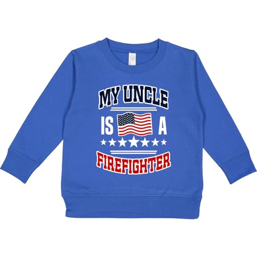 inktastic My Uncle Is a Firefighter Nephew Toddler Sweatshirt 5-6 Royal 30310