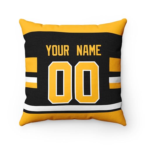 Image of ANTKING Pittsburgh Throw Pillow Personalized Custom Any Name and Number for Men Women Boy Gifts