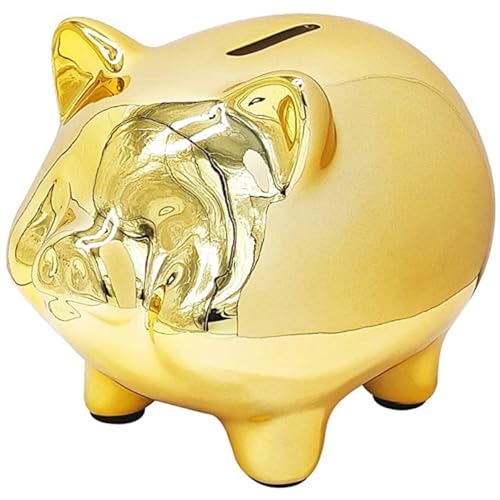 TOBBOMEY Hucha De Ahorros para Niños, Hucha De Cerámica, Hucha Decorativa, Adorable Hucha, Linda Hucha, Olla para Ahorrar, Linda Hucha para Ahorrar Dinero, Hucha De Dibujos Animados