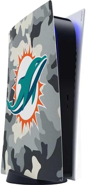 Skinit Decal Gaming Skin Compatible with PS5 Digital Edition Console - Officially Licensed NFL Miami Dolphins Distressed- Aqua Design