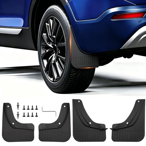 Image of Sunsdrew Mud Flap for 2020-2026 Kia Telluride Accessories - 4PCS Front & Rear Splash Guards - No-Drilling All Weather Exterior Mud Guards