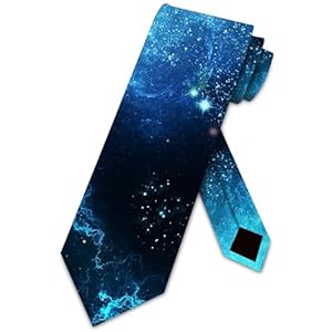 Three Rooker Space Ties Mens Galaxy Astronomy Necktie