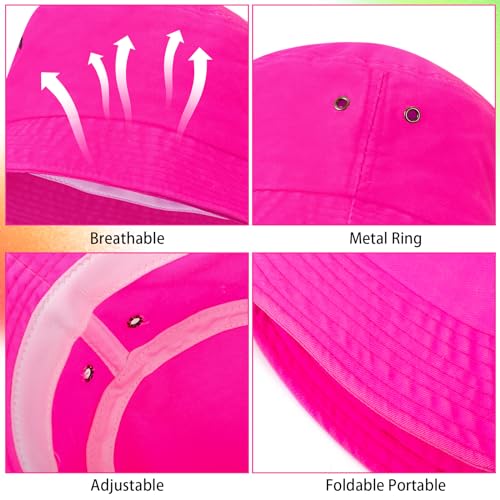 Sombrero Bucket Unisex Neon 4 Piezas miniatura 3