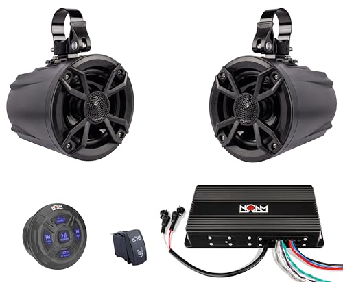 MCM Custom Audio 60-10020 6.5" Marine Wakeboard Tower Speaker Pair - White, Waterproof, 100W RMS