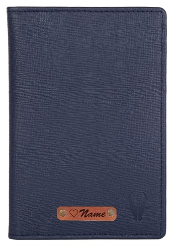 Image of WildHorn Customizable Leather Passport Cover /Case for Gifting | Engrave with Your Name, Company Name or Initials (Saffiano)