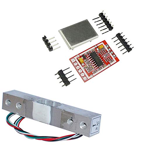 Produktbild von 3kg Wägezelle + HX711 Modul – Digitales Gewichtssensor-Set, Hochpräzise, 24-Bit A/D, Für DIY-Küchenwaagen & Arduino-Projekte (Aluminium, 0,05% Fehler)