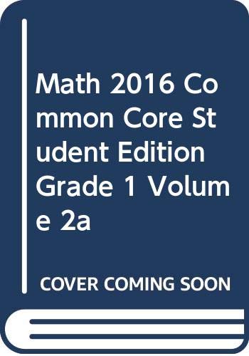 Math 2016 Common Core Student Edition Grade 1 Volume 2a : Amazon.in: Books