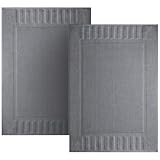 White Classic Luxury Bath Mat Floor Towel Set - 100% Cotton 22