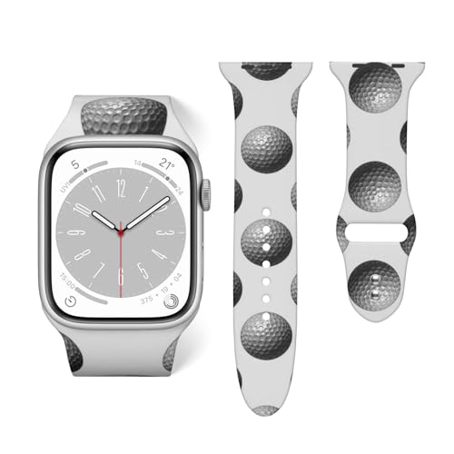 Mens Fashion Silicone Golf Ball Strap For Apple Watch