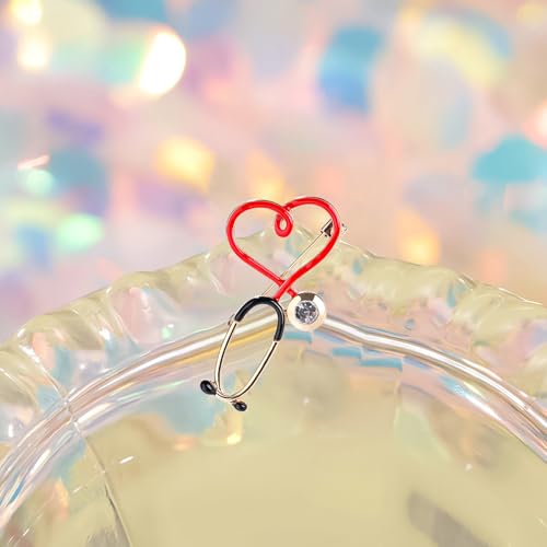 Image of Uterus Pin Medical Obgyn Pins Stethoscope Brooch Medicine Symbol Lung Brooch for Gynecologist Medical Doctors Nurse Gifts Jewelry