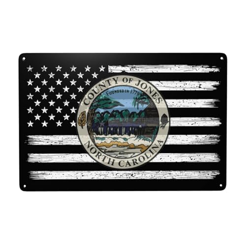 US And Jones County Seal Metal Tin Sign Wall Decor For Yard Home Bar Coffee Kitchen Walls Garages Funny Vintage Tin Sign Wall Plaque Poster 8x12 Inch