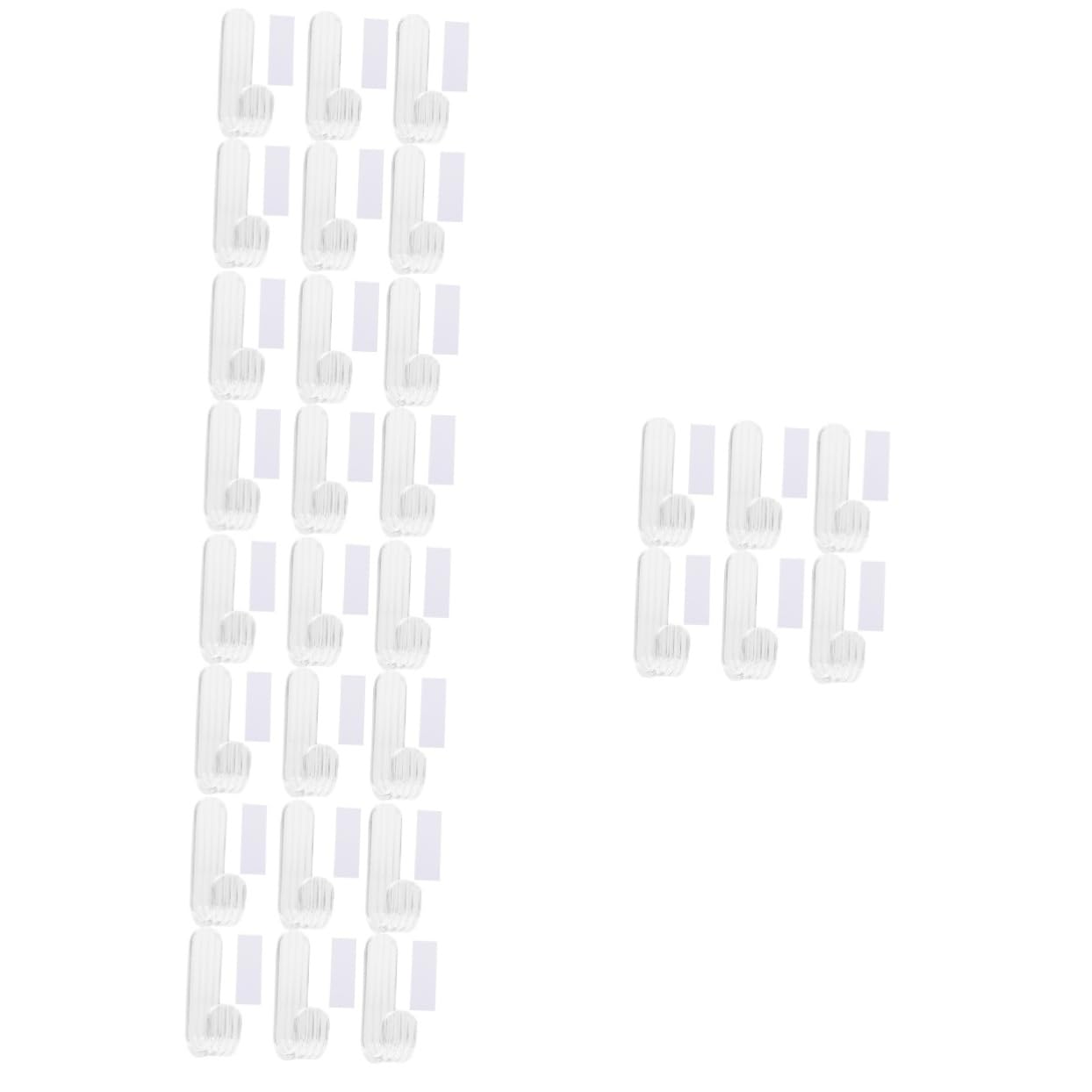 ABOOFAN 30pièces Adhésifs Muraux Acrylique De Multipurpose Pour Cuisine Salle De Bain Et Chambre Pratique Pour Clés Serviettes Et Accessoires
