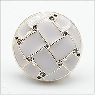 10 bottoni per cappotto, 18 – 30 mm, colore bianco e nero, per giacche a vento, accessori per cucito fai da te, plastica, bianco, 25 mm
