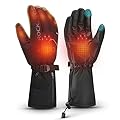 ROCKBROS Heated Gloves Electric Rechargeable Battery Thermal Gloves for Men Women Winter Touchscreen Waterproof Warm Glove Liners Cold Weather Gloves for Cycling, Skiing, Snowboarding