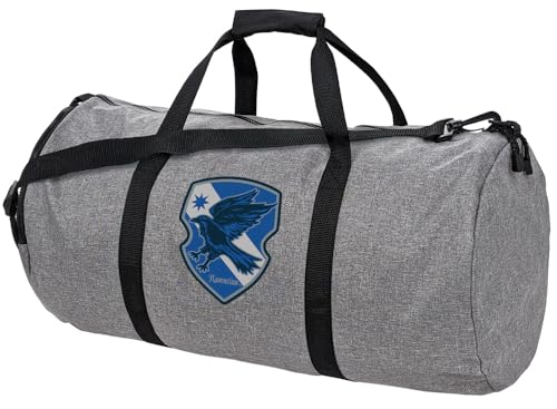 Harry Potter Ravenclaw Plaid Sigil Lightweight Duffel Bag for Sports and Gym Packable for Travel