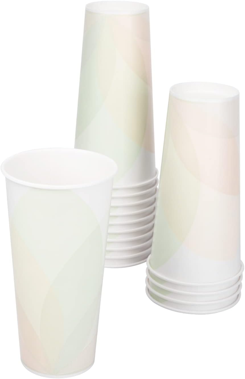 Karat 22 oz Stock Print Paper Cold Cups