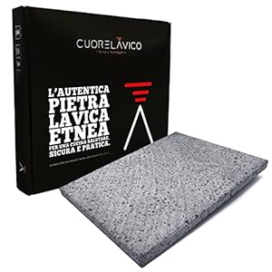 Fire Plate in Light Etna Lava Stone for Pizza 35 x 30 x 1.5 cm | Gas Oven, Electric Oven and BBQ for Bread and Paste – Made in Italy