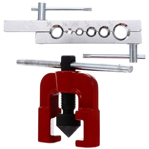 Abaodam Outil à Évaser Robuste en Acier Allié pour Tubes en Cuivre et Acier Doux, Produit des Évasements à 45 Degrés, pour Congélateurs et Réfrigérateurs