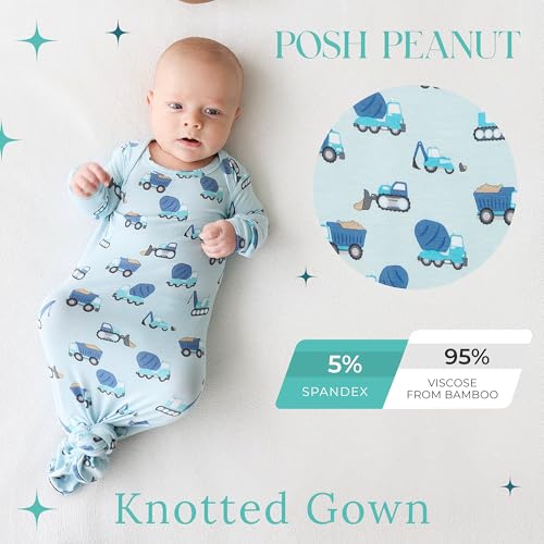 Posh Peanut Knotted Newborn Gown - Newborn Gowns For Girls 0-3 Months2