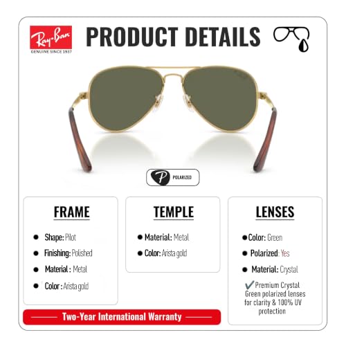 Image of Ray-Ban RB3925 AVIATOR MAX Pilot Sunglasses with Official Eyewear Kit