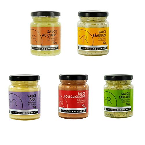 Lot 5x90g - Sauce fabriquée en France - MR - Curry, béarnaise, ta...