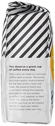 Image of Amazon Fresh Just Bright Whole Bean Coffee, Light Roast, 12 Ounce (Pack of 3)