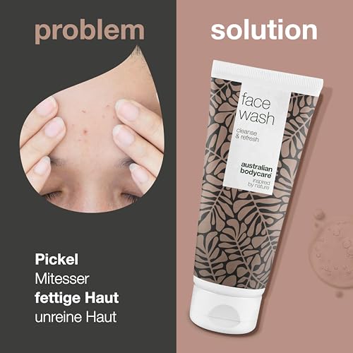 Australian Bodycare Face Wash 200ml | Anti Pickel Gesichtswaschgel für Männer & Frauen | Gesichtsreinigung mit natürlichem Teebaumöl bei unreiner Haut | Auch zur täglichen Pflege bei Akne