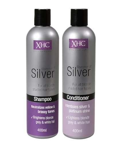 XHC Shimmer of Silver Duo – Toning Shampoo & Conditioner for Blonde, Grey & Silver Hair (2 x 400ml)
